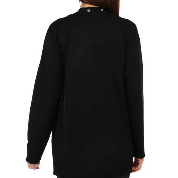 Grommet Trim Long Sleeve Cardigan MEDIUM PETITE (555) - Picture 6 of 7